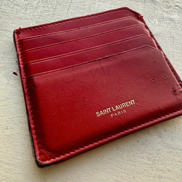 Saint Laurent Scarlet Card Holder - Picture 3 of 8